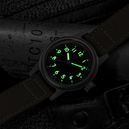 THORN SHY043 36mm  NH35 Automatic Retro Field Military Watch C3 Luminous 10bar