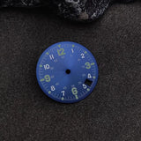 28.5MM NH35 Dial Double Digital Circle Watch Dial Hands Green Luminous Men's Watches Modification Accessories