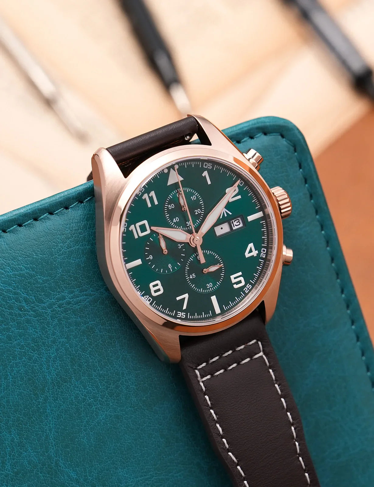 Militado ML04 Chronograph Quartz Military Watch OS00 Movement BGW9 Luminous 100m Waterproof  Domed Sapphire 39mm