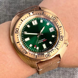 Solid Bronze Turtle Diver WristFull W101 44mm Men Diving Watch Sapphire TMI NH35 Automatic  200M Waterproof Luminous