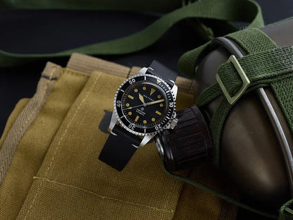 Baltany S3075 Vintage MilSubmariner Watch Rotation Bezel Brushed Bracelect Luminou Leather Sapphire Stainless Steel Dive Watches