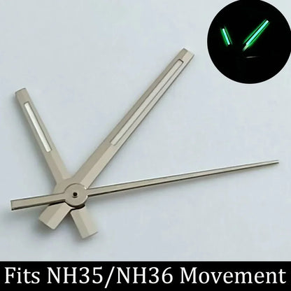 high-quality Watch accessories watch pointer NH series 35 NH36 hands green  luminous suitable for N H35/ NH36 movement