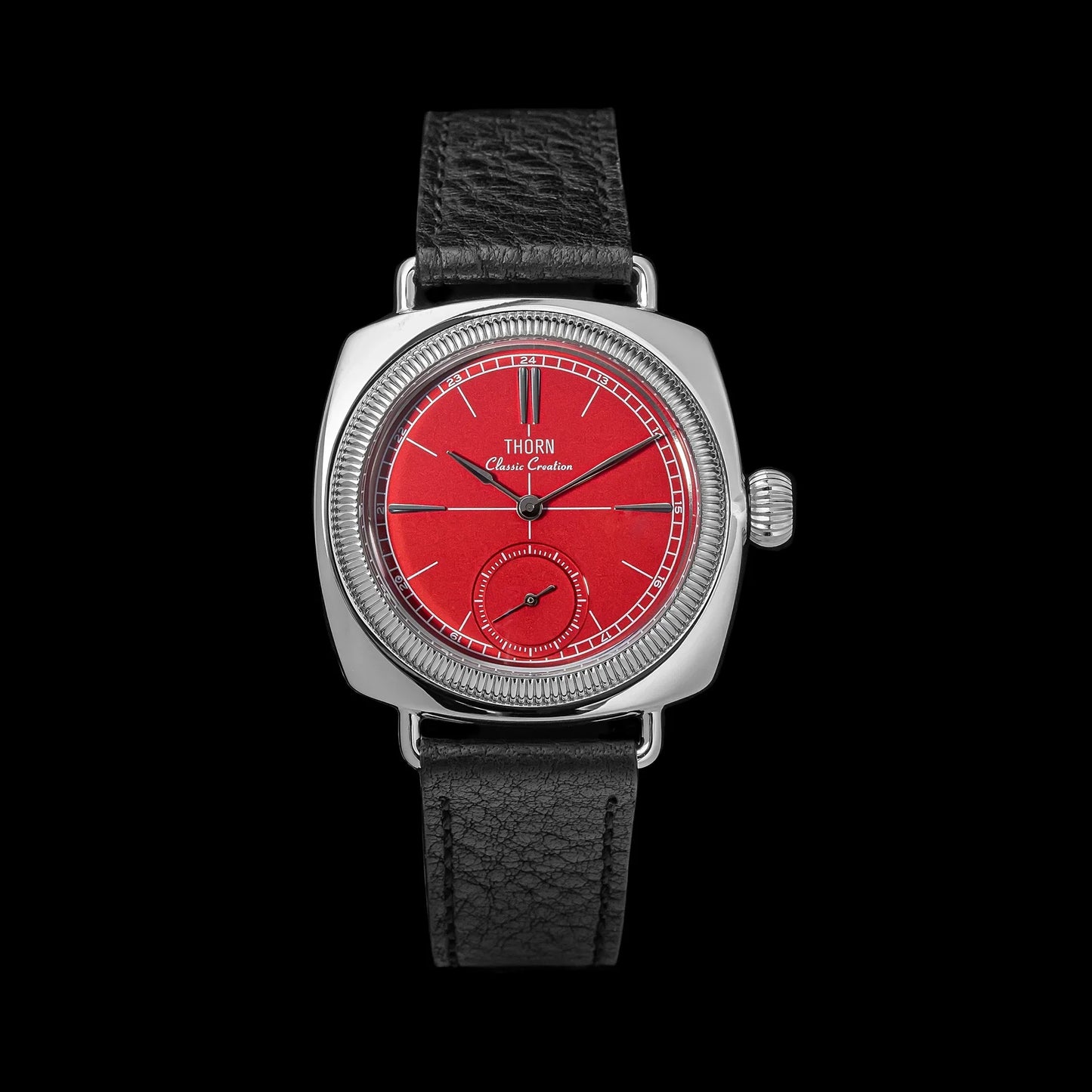 THORN T017 Square pillow-shaped 36mm Pilot couple wristwatch VD78 quartz Double Domed Sapphire 10Bar