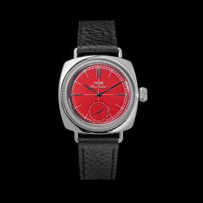 THORN T017 Square pillow-shaped 36mm Pilot couple wristwatch VD78 quartz Double Domed Sapphire 10Bar