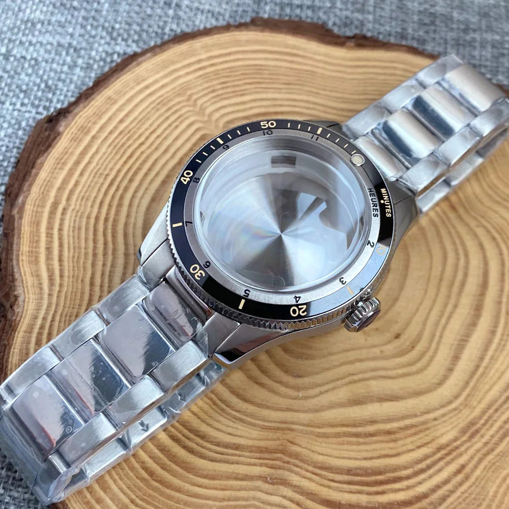 Serica Diver Case 20bar Diving Steel Watch Case for NH34 NH35 NH36 NH37 NH70 NH72  ETA2824 PT5000 Bow Sapphire Glass 120click Bezel Ceramic Insert