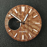 NH38 Watch Dial  man watch Custom logo dial green luminous suitable for NH38 movement watch accessories