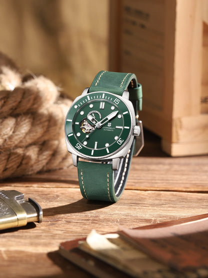 Corgeut 6030 42mm Hollow Skeleton NH39 Automatic 10bar Dress Watch