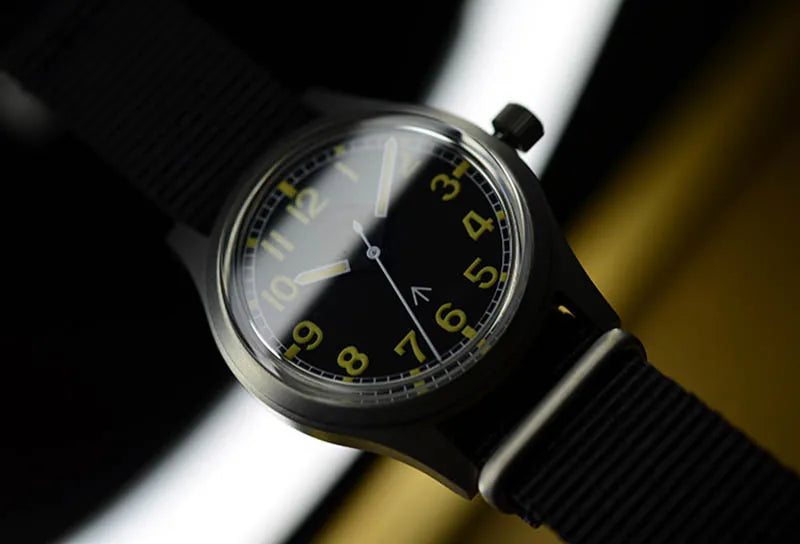 Custom logo available Baltany 36MM W10 Military Watch Man S2005 Waterproof Sterile Dial NH38 Automatic Ar Sapphire  10bar Swiss Lume