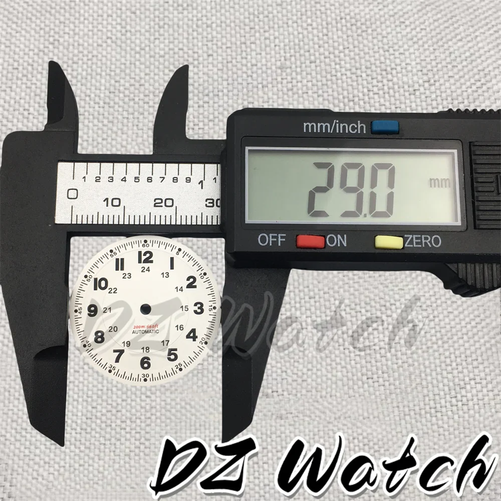 NH35 New 29mm Black/White/Green/Blue Pilot Style Watch Dial Face Set Arabic Numerals Fit NH36 ETA2824 PT5000 Automatic Movement