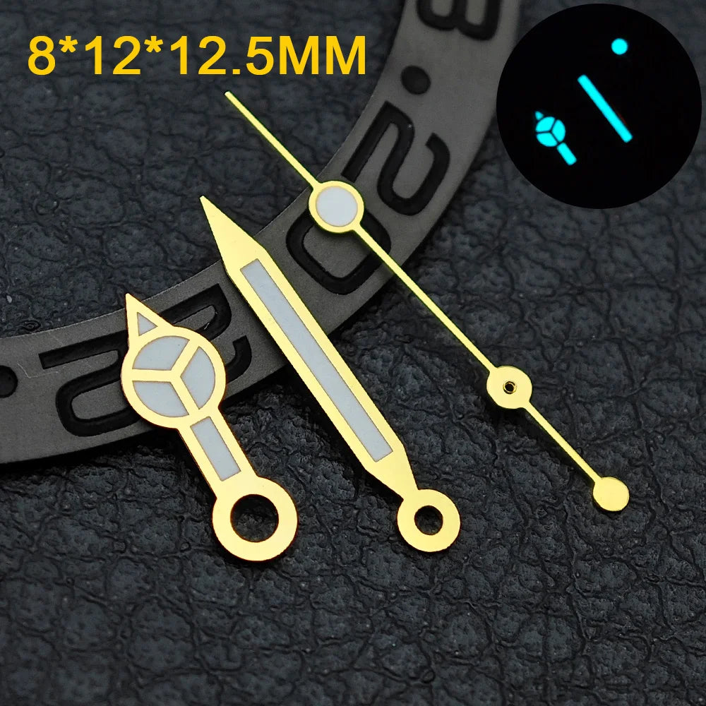 Watch hands NH36  Black/Rose Gold Watch Accessories Watch pointer N H35 NH36 Hands Blue Green/Green Glow fits for N H35