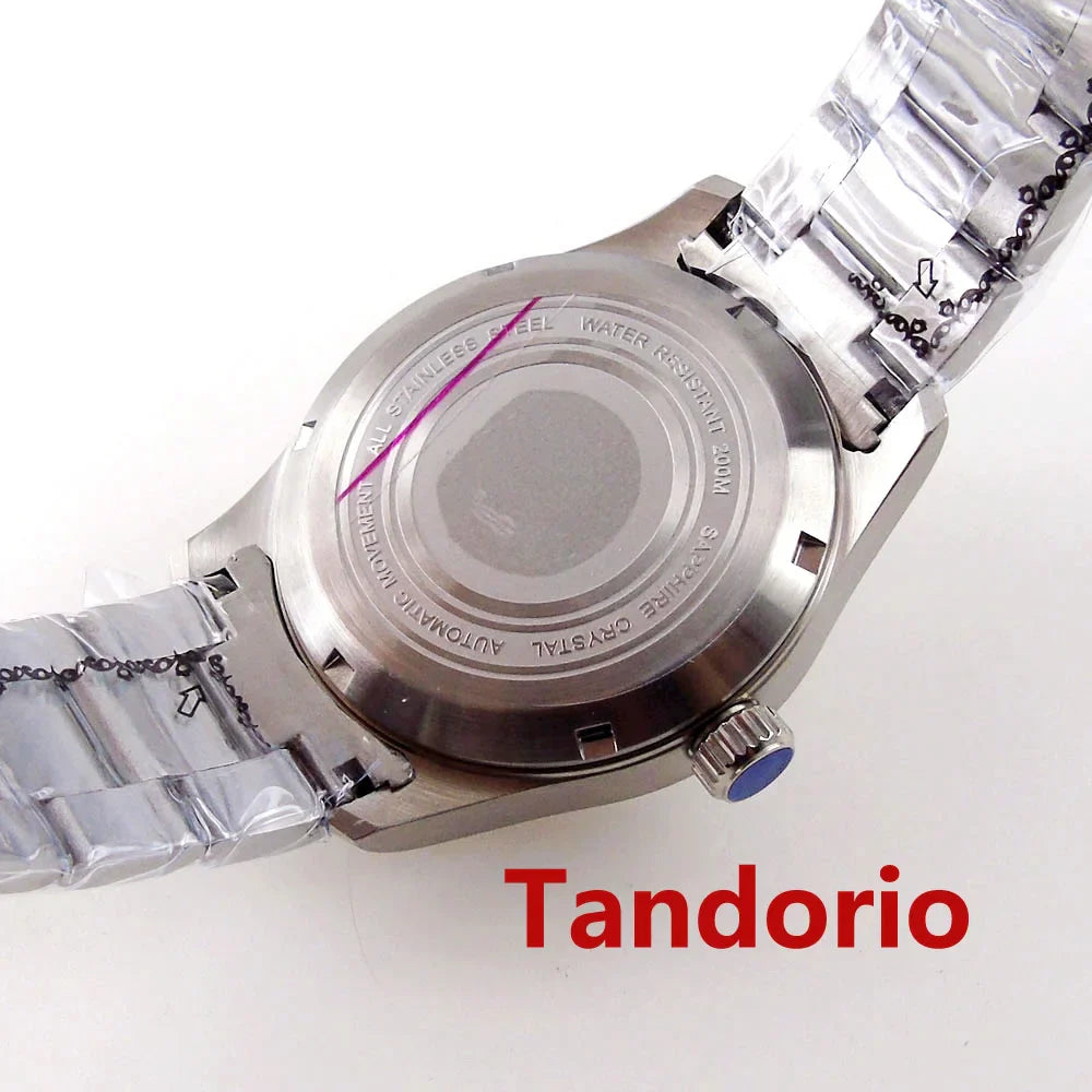 20ATM 39mm Stainless Steel Pilot Brushed Watch Case Sapphire Glass Fit NH35 NH36A ETA2824 PT5000 Automatic Movement