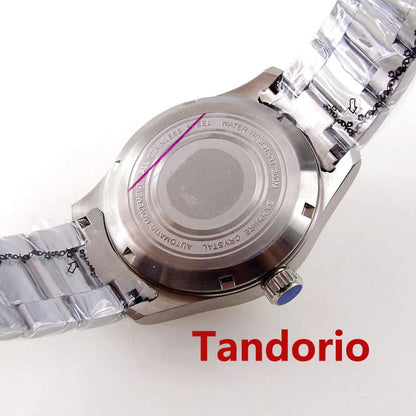 20ATM 39mm Stainless Steel Pilot Brushed Watch Case Sapphire Glass Fit NH35 NH36A ETA2824 PT5000 Automatic Movement