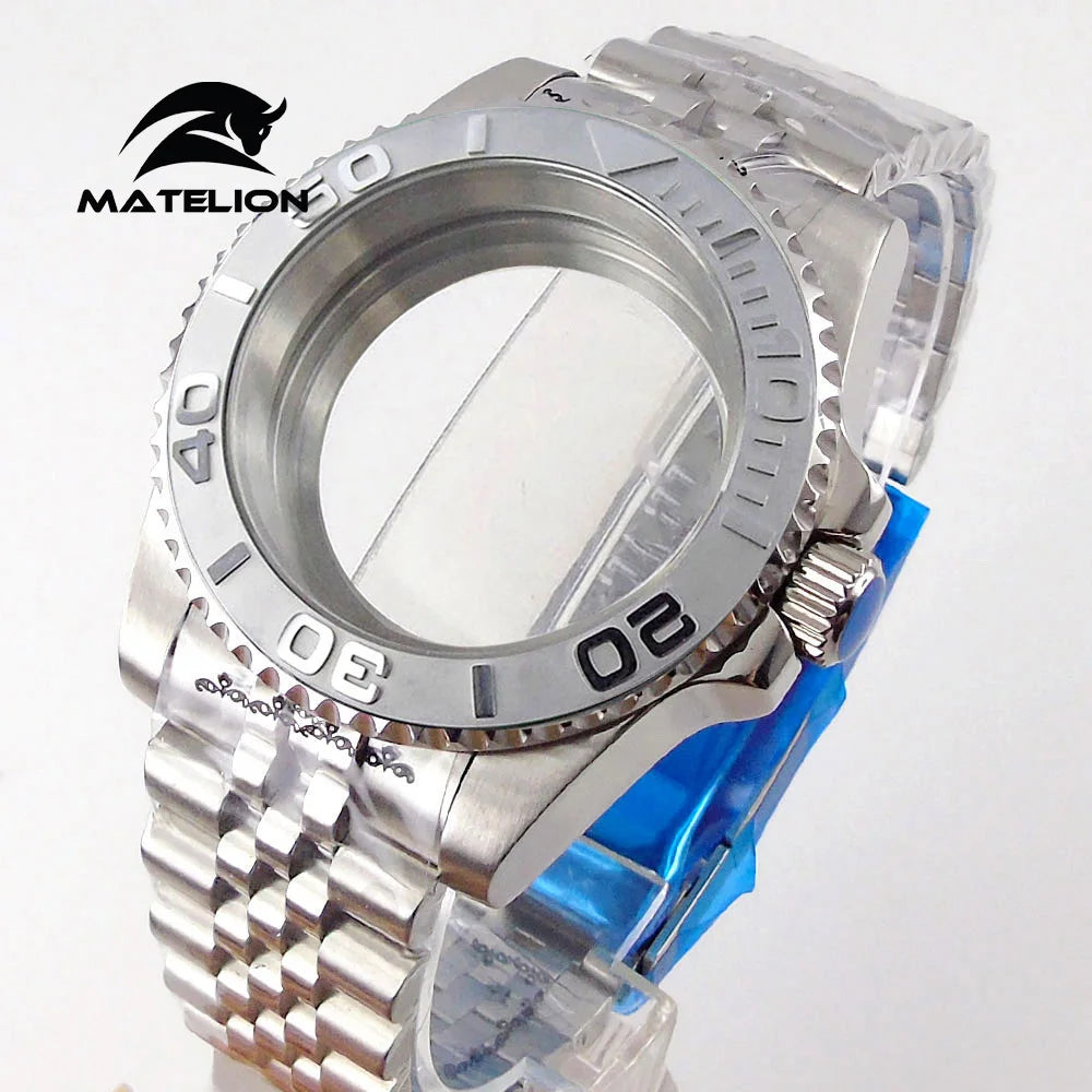 Matelion 200M Diving Case 40mm Fit NH35 NH36 NH34 GMT ETA 2824 PT5000 Watch Case Jubilee Bracelet Sapphire Glass Slide Buckle