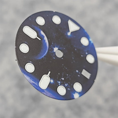 NH35 Watch dial starry sky lunar star Watch faces with Green Luminous Conversion Watch Accessories for NH35 / NH34 Movement