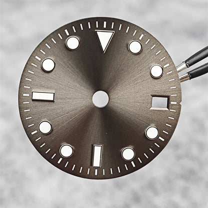 29MM Single calendar Watch Dial Green Luminous Modified Watch Accessories GMT Four-Hand Watch Faces for Japan NH34 Movement