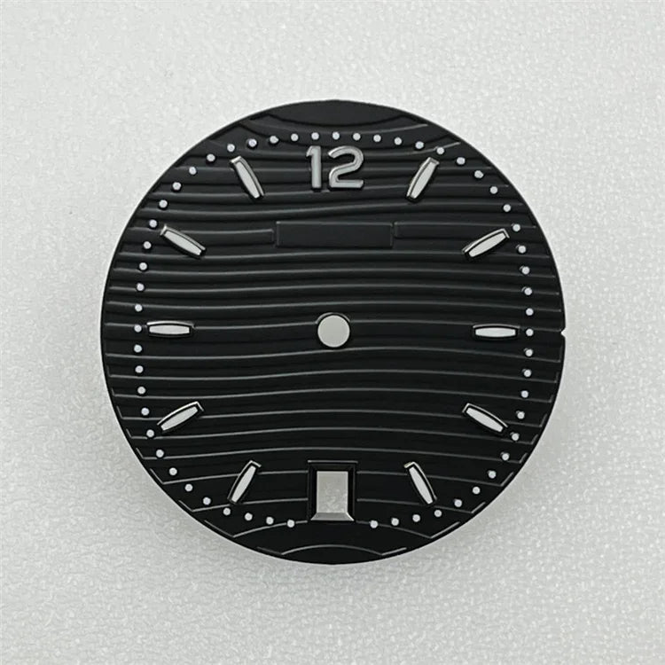 NH35 Dial PP Dial 30.5mm BGW9 Blue Luminous Watch Face for Parrot Watch Modification Accessories Fit NH35 NH36 Movement