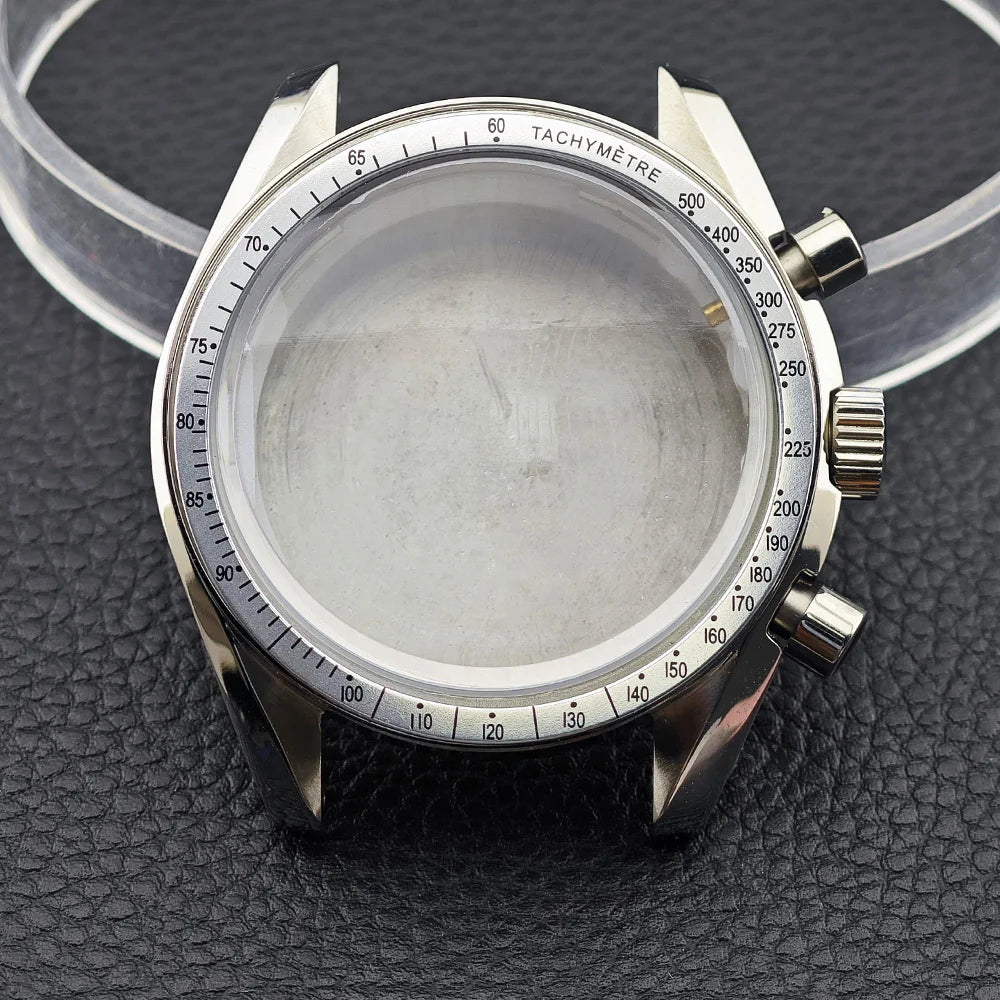 39.7mm Men's watches metal case FIT VK63 movement case watch accessories watch parts Fits 20mm strap Watch Box