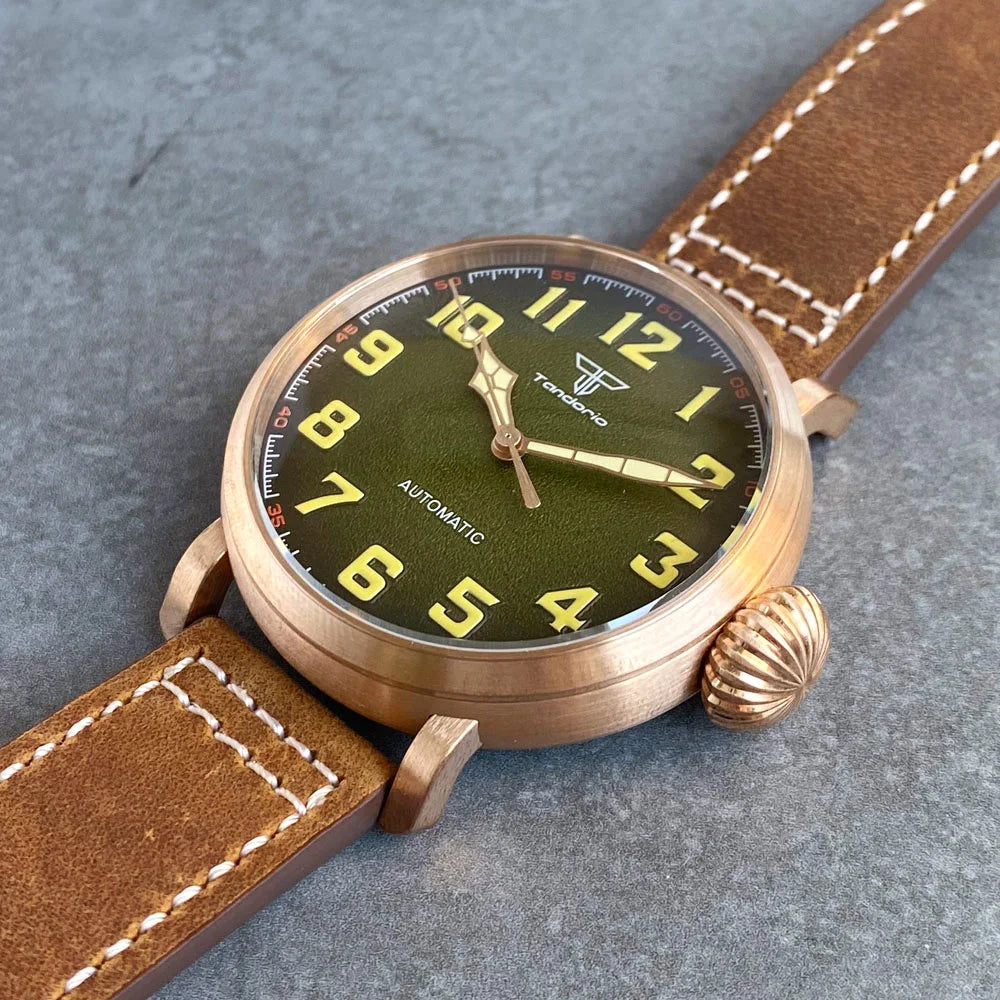 Tandorio TD125B NH35 / PT5000 47mm Big Face 10ATM CUSN8 Solid Bronze  Sapphire
