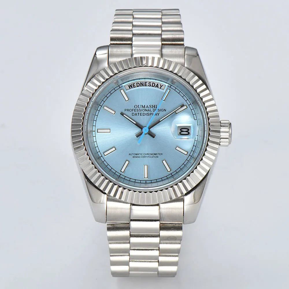 Day-Date Miyota 8285 automatic watches TDD001 Sapphire 10Bar 39MM custom watch