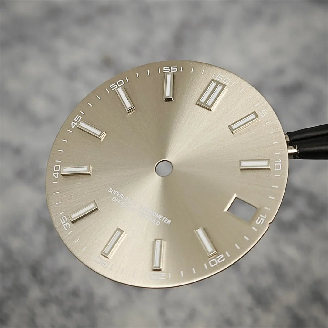 NH35 Watch Dial 28.5mm Log Modified Dial BGW9 Blue Green Luminous Watch Face Modified Watch Accessories for NH35 NH36 movements