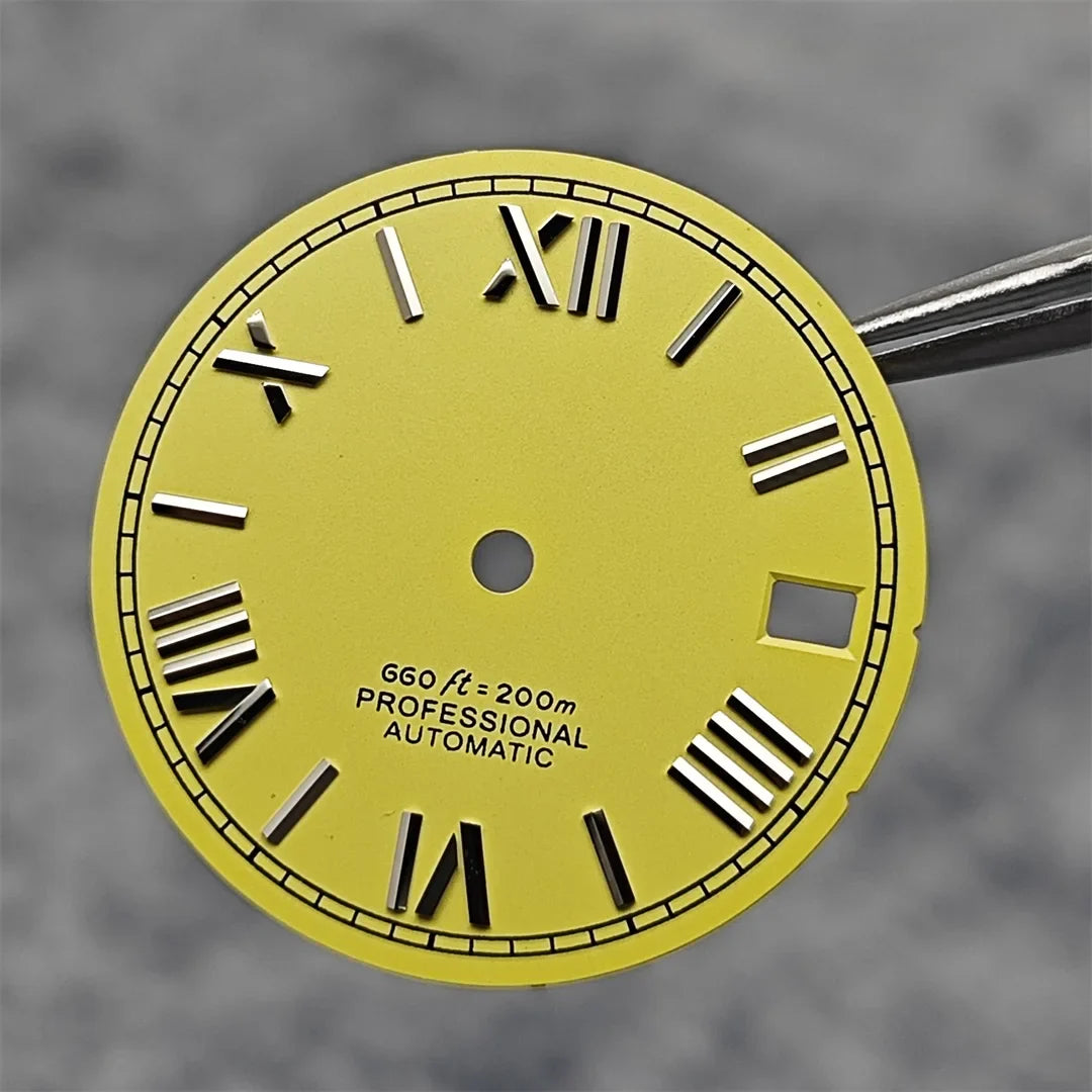 Suitable for NH35A/4R35 Movement Watch Dial 28.5mm Roman Numeral Surface Watch Faces Men's Watches Replacement Accessories