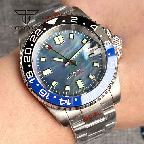 Tandorio Yacht Submariner TD265 40mm 200m NH35A Dive Watch MOP Sapphire  Glass Back Yacht Submariner