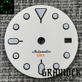 29mm Blue Red Black Orange GMT NH34 White Glossy Dial With Hands C3 Lume Fit NH34 Mechanical Watch Modified Accessories