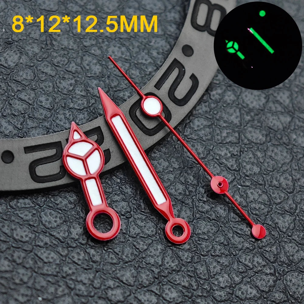 Watch hands NH36  Black/Rose Gold Watch Accessories Watch pointer N H35 NH36 Hands Blue Green/Green Glow fits for N H35