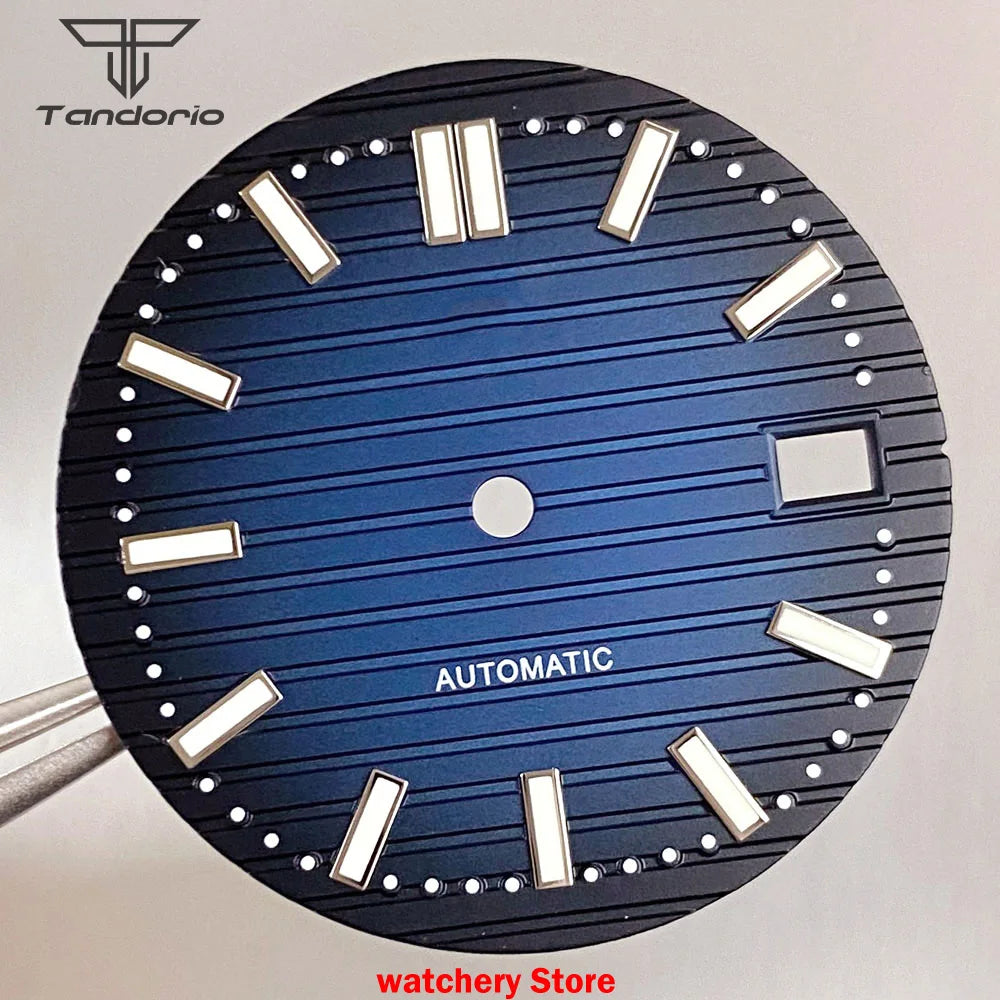 40mm Rose Gold Watch Case Bracelet Fit NH35 NH36 Automatic Movement Watch Parts For Nautilus Style Stainless Steel Bracelet