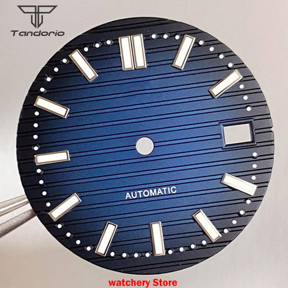 40mm Rose Gold Watch Case Bracelet Fit NH35 NH36 Automatic Movement Watch Parts For Nautilus Style Stainless Steel Bracelet