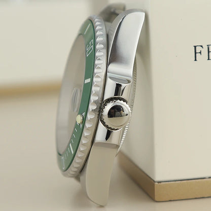 40mm Watch Case Ceramic C3 Bezel For Seiko NH35 NH36 NH34 nh70 Miyota8215 Eta2824 28.5mm Dial With Sapphire Crystal Waterproof