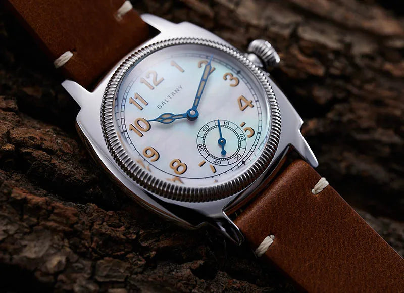 Baltany 1926 Vintage Dress Wristwatches S4036 Square Case Sub Seconds Luminou 20ATM Stainless Steel Automatic Mechanical Watches