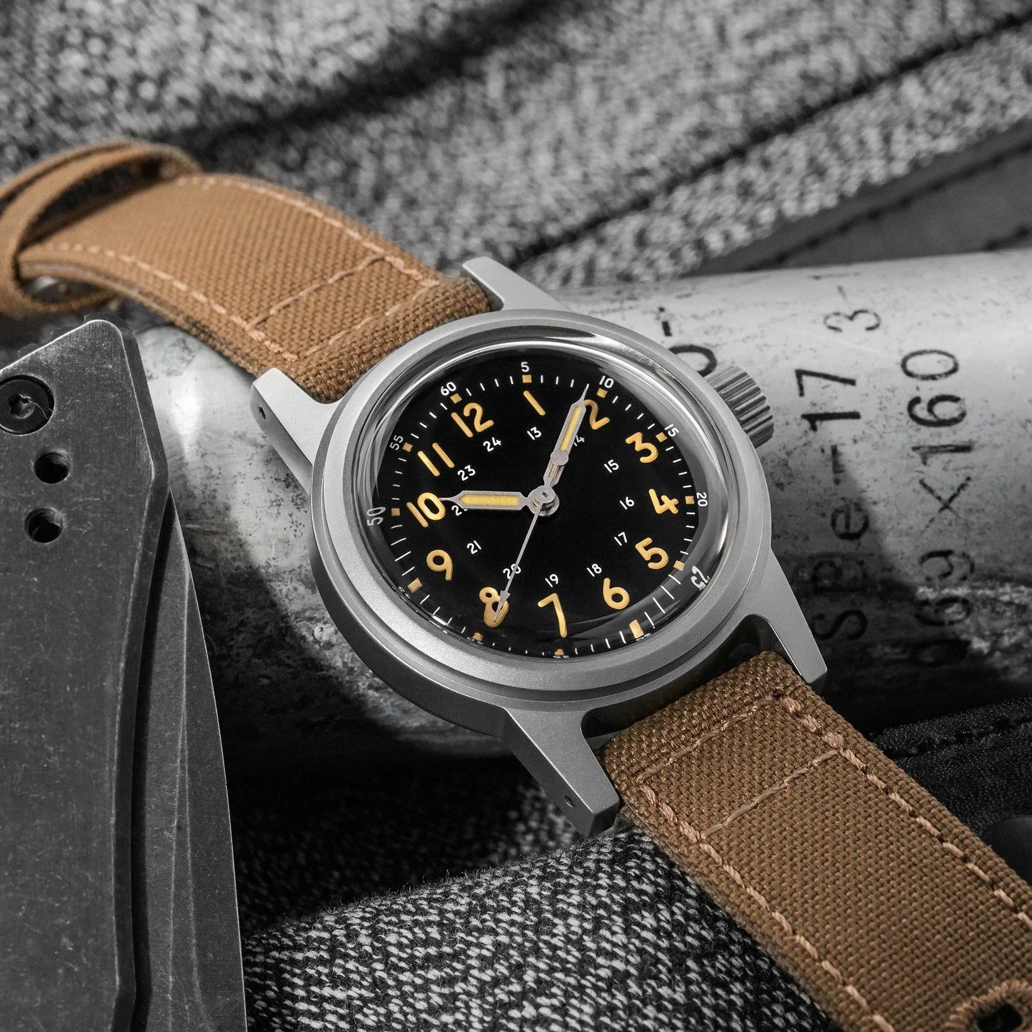 THORN SHY043 36mm  NH35 Automatic Retro Field Military Watch C3 Luminous 10bar