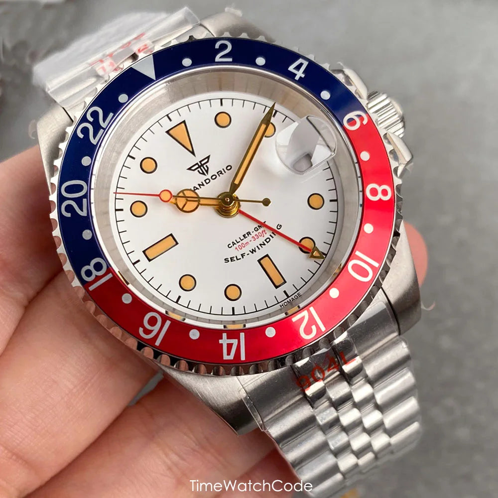 Tandorio NH34A GMT 6542 Mod Sapphire 20BAR 40mm Diver 40MM TD218D