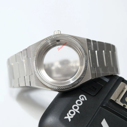 For NH35 40mm Paris Nail Bezel PRX Super Player Sapphire Glass 316LStainless Steel  Watch Case Band 100M Waterproof Modification