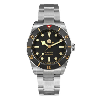 San Martin SN0138G New 37mm BB54 Vintage Diver Watch NH35 Automatic AR Sapphire C3 Luminous 20Bar