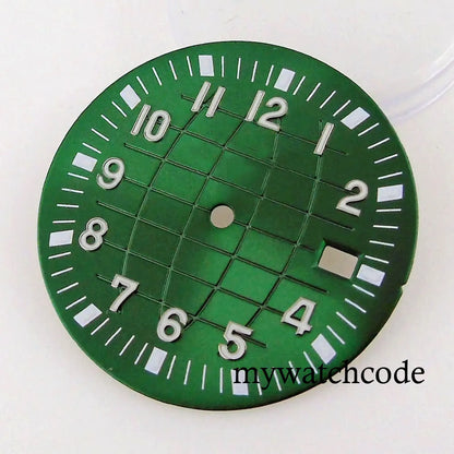 40mm Watch Case Glass Back Rubber Strap Dial Hands Set Fit NH35A NH36A Automatic Movement Sapphire Glass