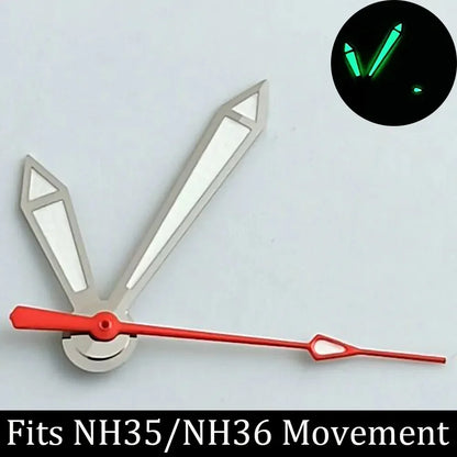 high-quality Watch accessories watch pointer NH series 35 NH36 hands green  luminous suitable for N H35/ NH36 movement