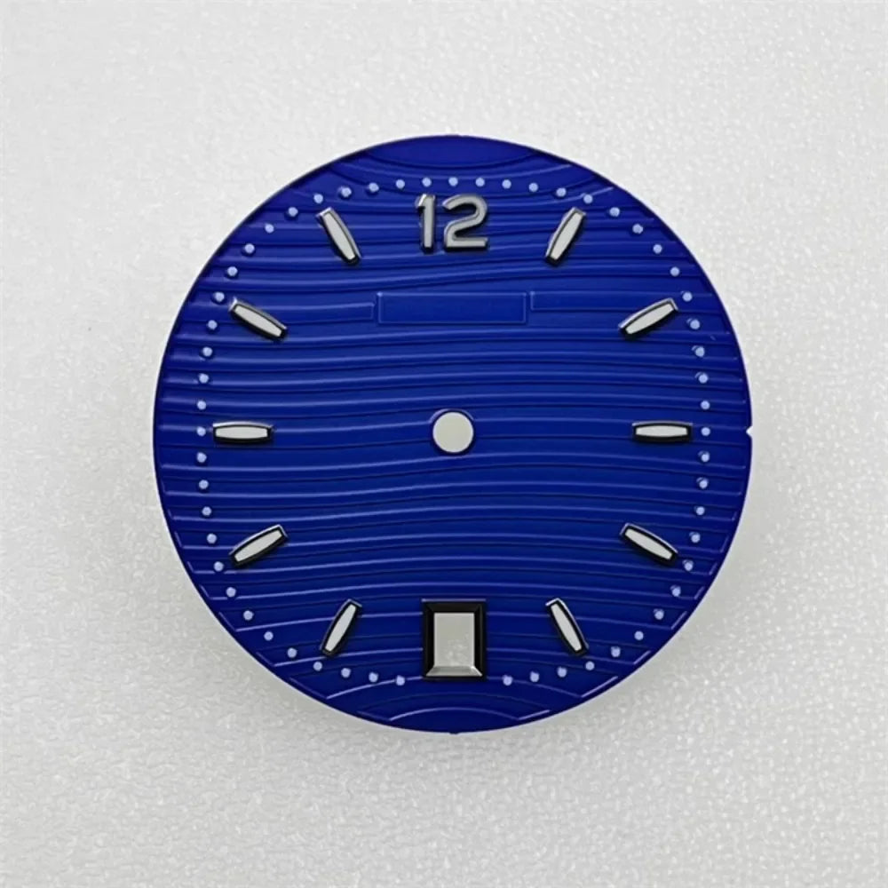 NH35 Dial PP Dial 30.5mm BGW9 Blue Luminous Watch Face for Parrot Watch Modification Accessories Fit NH35 NH36 Movement