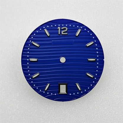 NH35 Dial PP Dial 30.5mm BGW9 Blue Luminous Watch Face for Parrot Watch Modification Accessories Fit NH35 NH36 Movement