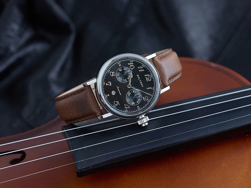 Baltany Pilot Watch Men S6048 9122 Automatic Watch Hardening Process Vickers 500HV Waterproof Luxary Mechanical Wristwatch Man