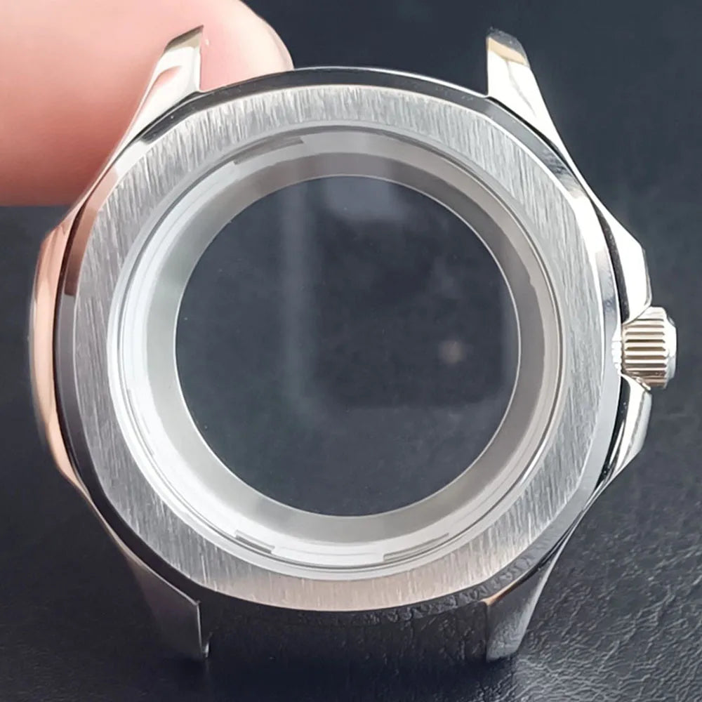 39.5MM Stainless Steel Sapphire Glass Waterproof Case Have Inner Ring FIT NH 35 NH36 NH70 Movement Watch Parts Accessories
