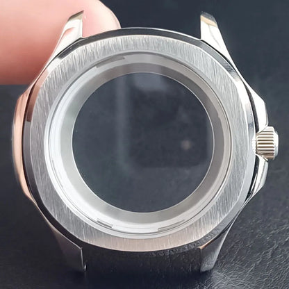 39.5MM Stainless Steel Sapphire Glass Waterproof Case Have Inner Ring FIT NH 35 NH36 NH70 Movement Watch Parts Accessories