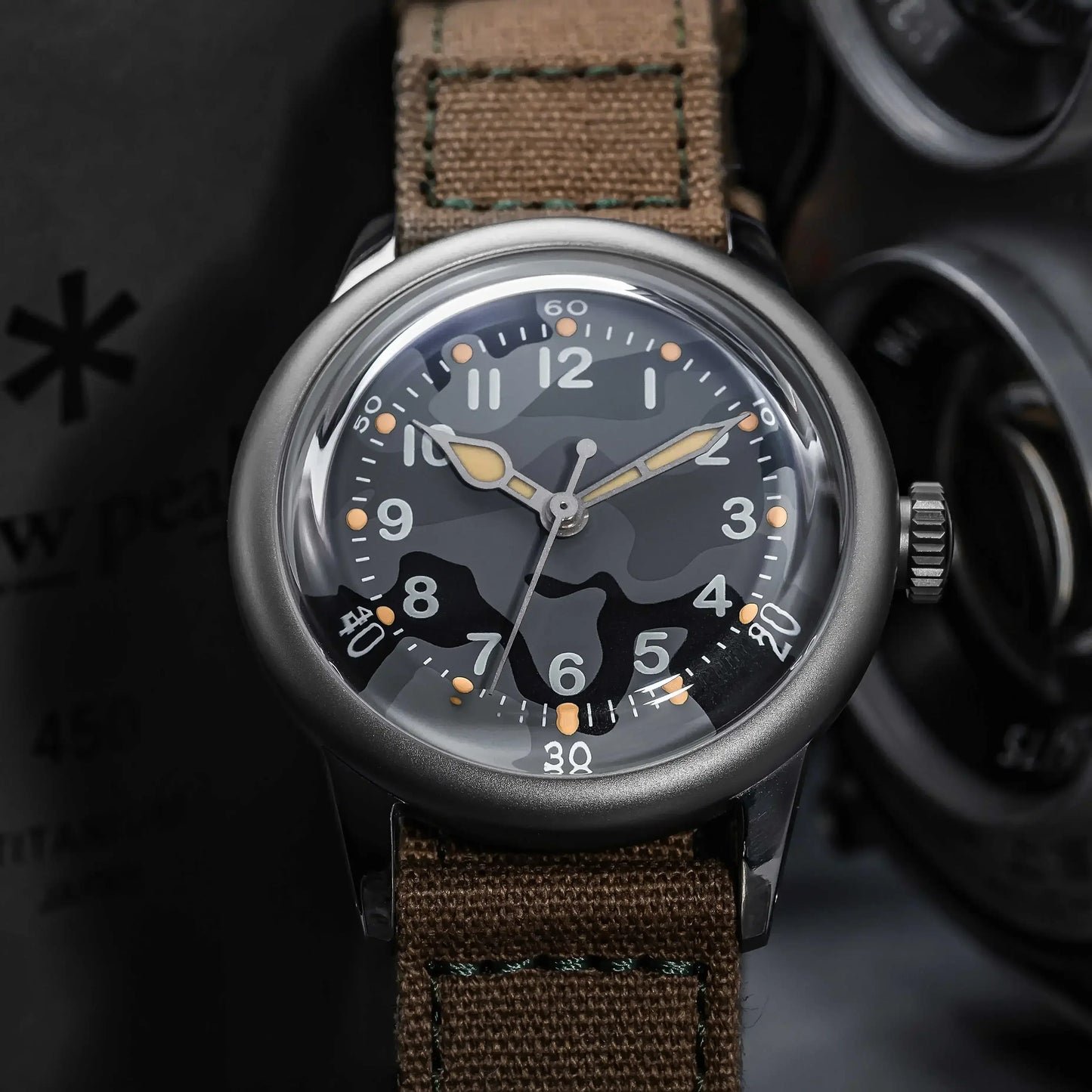 THORN SHY040 A11 Titanium Pilot Watch Military Retro NH35 AR Sapphire Luminous bullet in the back