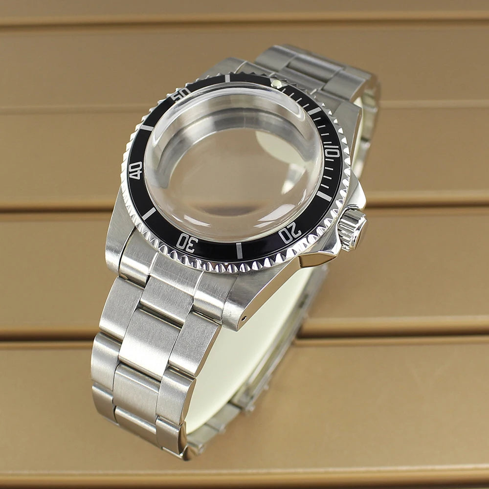 38mm Vintage Diving Watch Case Dome Acrylic Glass For Seiko NH35 NH36 NH38 NH34 Automatic Movement 28.5mm Dial Retro Submariner