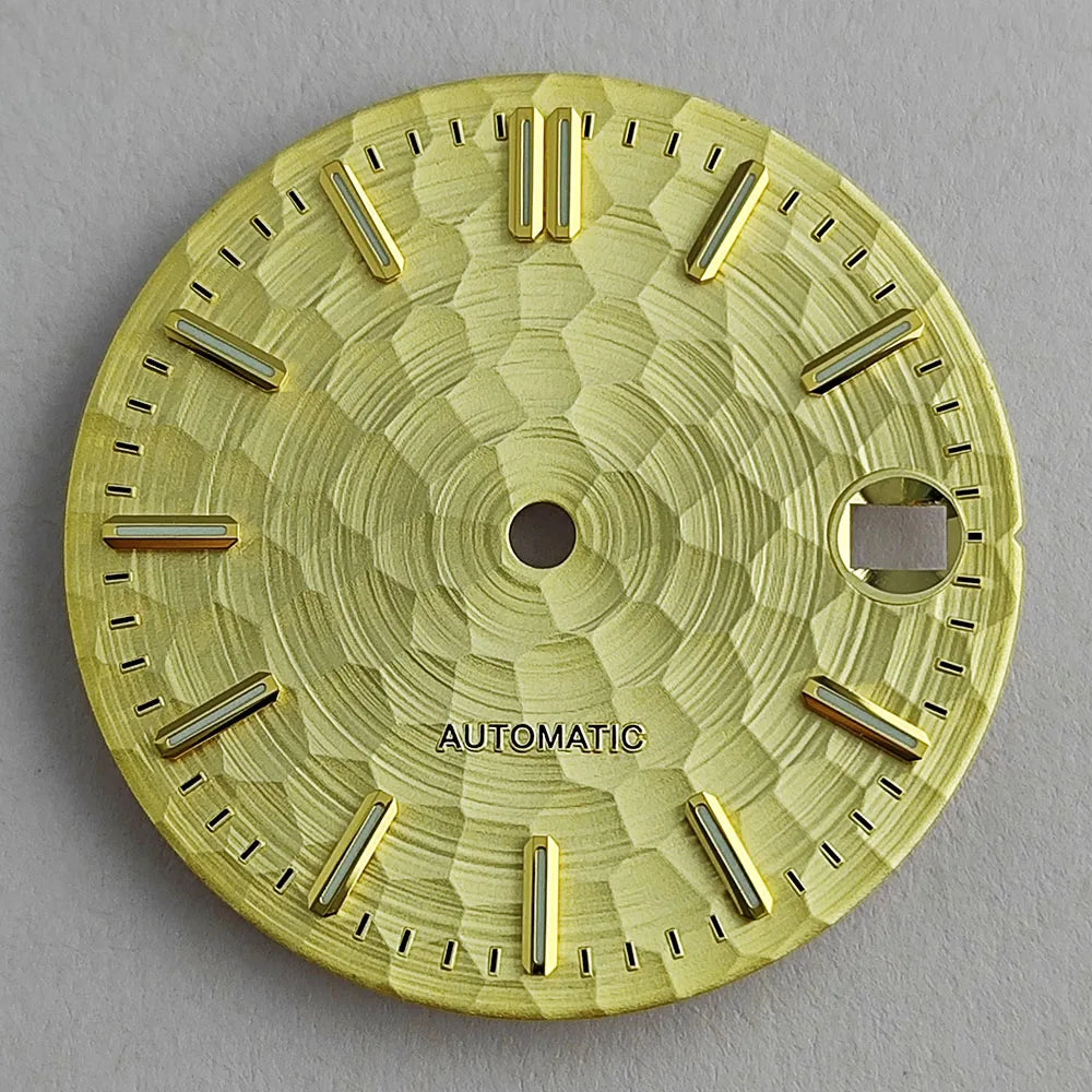 New 28.5mm NH35/NH36 dial watch dial S dial green luminous suitable for NH35/NH36 movements watch accessories repair to