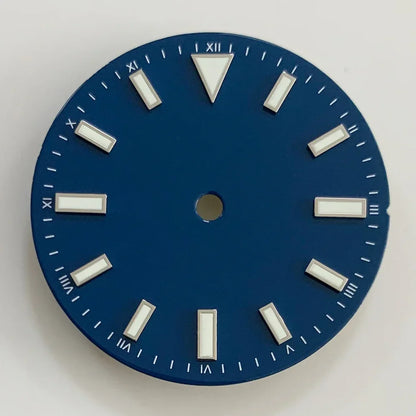 Enameled 28.5mm Watch Dial with Green Luminous Coloured Watch Faces for NH35/ ETA2836/ Japan 8215/ Mingzhu 2813 Movements