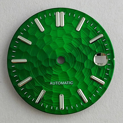 New 28.5mm NH35/NH36 dial watch dial S dial green luminous suitable for NH35/NH36 movements watch accessories repair to
