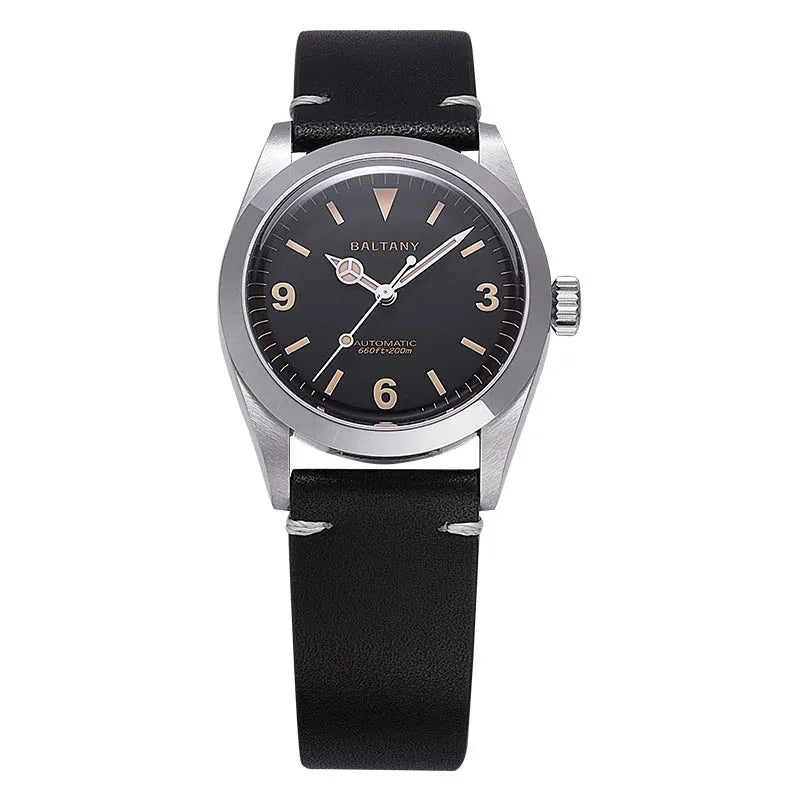 Baltany 36MM 1963 Explorer Watch Man S4066 Sapphire 200M Waterproof Stainless Steel Bracelect Vintage NH38 Auto Dress Watches