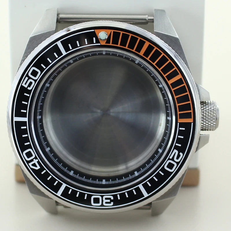 Modified Samurai Diving Watch Case 43.8mm For Seiko NH35 NH36 NH38 NH34 4R36 Movement 28.5mm Dial Sapphire Crystal Ceramic Bezel